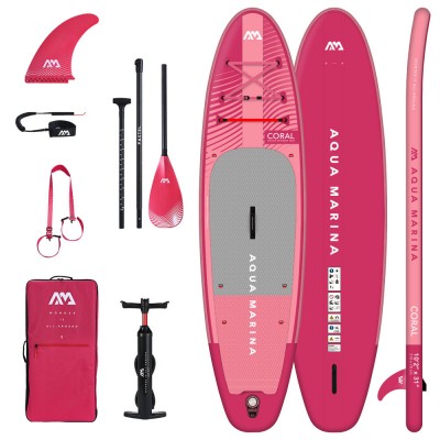 Сапборд Aqua Marina CORAL R ADVANCED 10’2″ 2023 - надувна дошка для САП серфинга, sup board BT-23COPR