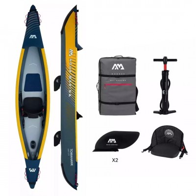 Каяк Aqua Marina TOMAHAWK 12'4, Air-K 375 — надувний швидкохідний одномісний каяк