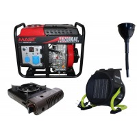 Дизельний генератор MAST GROUP YH7000AE + газова плитка Orcamp CK-505 + електричний обігрівач Gardyer HE2000