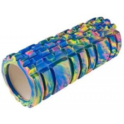 Ролик для йоги, пілатесу, фітнесу 33х14 см, мультіколір 33x33 см