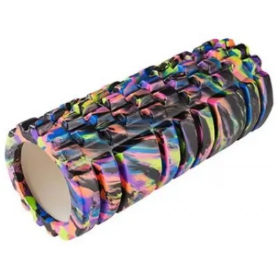 Ролик для йоги, пілатесу, фітнесу 33х14 см, мультіколір 33x33 см