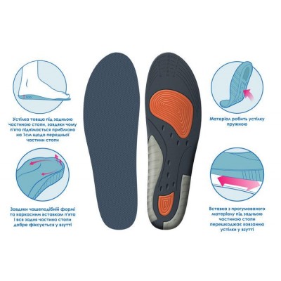 Устілки 4Rest Orto Foot Support 09-203 р.40-45 10x30 см - розмір 40-45 Устілки 4Rest Orto Foot Support 09-203 р.40-45 10x30 см - розмір 40-45