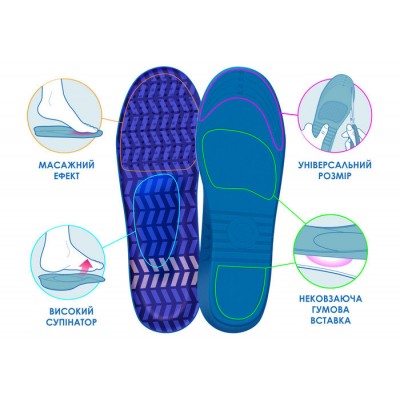 Устілки 4Rest Orto з ефектом пам'яті “Work” 09-184 р. 40-45 10x31 см - розмір 40-45