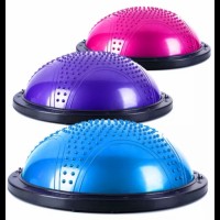 Балансувальна напівсфера BOSU для фітнесу та гімнастики D 59см надувна з насосом 60x61 см