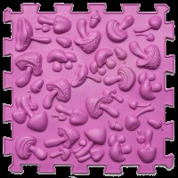 Килимок масажний  Пазли Мікс  Гриби 1 елемент 26x26 см