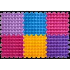 Акупунктурний масажний килимок Лотос 6 елементів 27x28 см