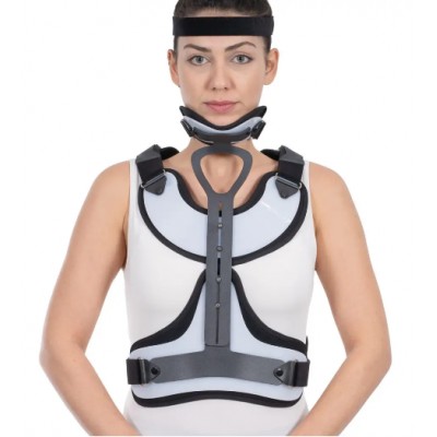 Ортез для фіксації шийного та грудного відділів хребта Minerva посилений W112 60x40 см - розмір L Ортез для фіксації шийного та грудного відділів хребта Minerva посилений W112 60x40 см - розмір L