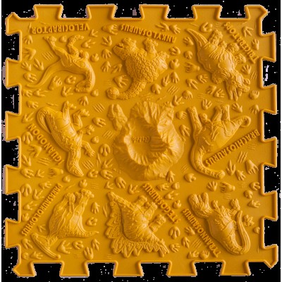 Килимок масажний  Пазли Мікс Терразаври 1 елемент 26x26 см