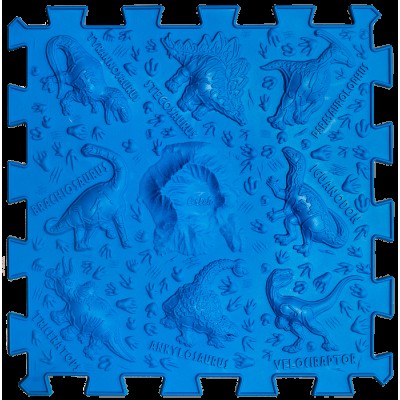 Килимок масажний  Пазли Мікс Терразаври 1 елемент 26x26 см