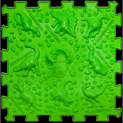 Килимок масажний  Пазли Мікс Терразаври 1 елемент 26x26 см