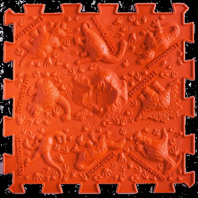 Килимок масажний  Пазли Мікс Терразаври 1 елемент 26x26 см