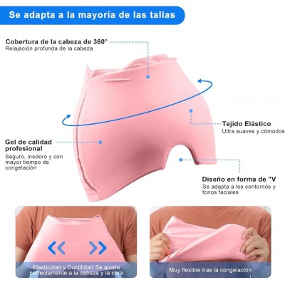 Охолоджуюче-зігріваючий комрес для голови з гелем 360° Рожевий 18x22 см Охолоджуюче-зігріваючий комрес для голови з гелем 360° Рожевий 18x22 см