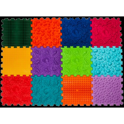 Масажний килимок Ортек Динозаври Пазли 12 елементів 28x28 см Масажний килимок Ортек Динозаври Пазли 12 елементів 28x28 см