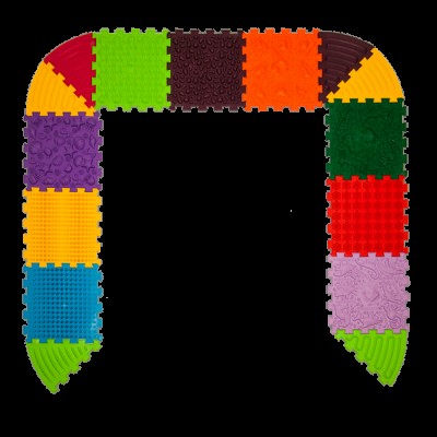 Масажний килимок Ортек Динозаври Пазли 9 ел. + 6 Трикутників 28x28 см Масажний килимок Ортек Динозаври Пазли 9 ел. + 6 Трикутників 28x28 см