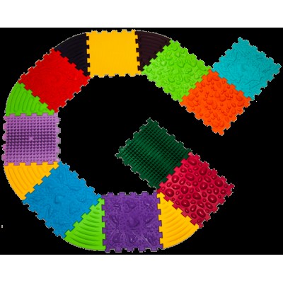 Масажний килимок Ортек Динозаври Пазли 10 ел. + 6 Трикутників 28x28 см Масажний килимок Ортек Динозаври Пазли 10 ел. + 6 Трикутників 28x28 см