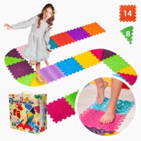 Масажний килимок Ортек Пазли 14 ел. + 8 Трикутників 28x28 см