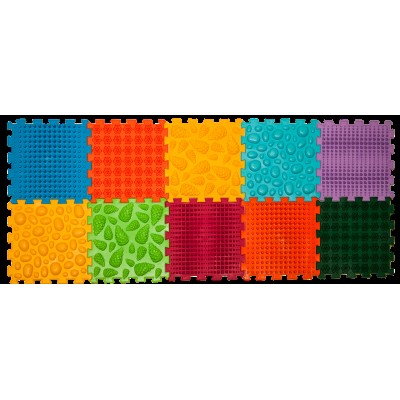 Килимок масажний для реабілітації “Ortek Mix” 10 елементів Жорсткий 28x27 см Килимок масажний для реабілітації “Ortek Mix” 10 елементів Жорсткий 28x27 см