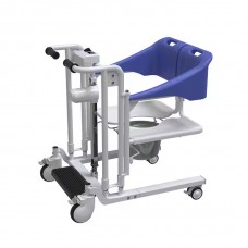 Крісло з туалетом на коліщатах з електропідйомником Широке покращене 62x86 см